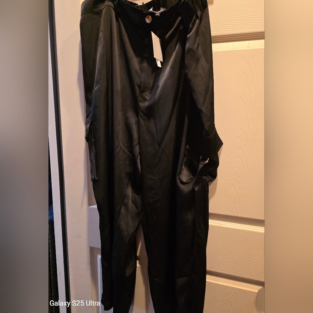 Nina Parker,Black Satin Pants